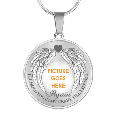 Personalized Memorial Round Necklace Till I See You Again Custom Memorial Gift M755