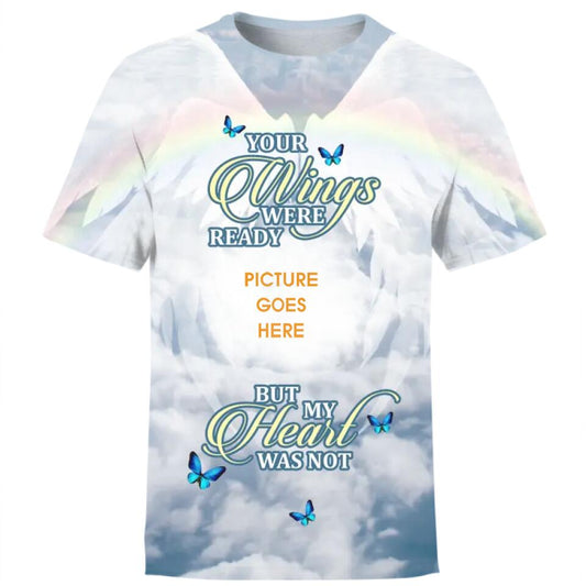 Personalized Memorial T-shirt Your Wings Was Ready Custom Memorial Gift M768