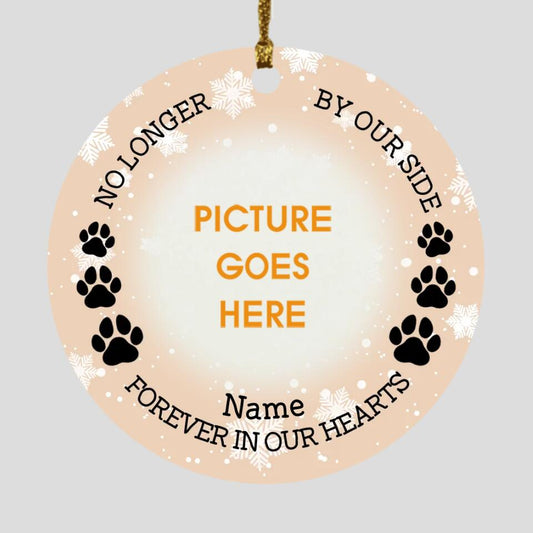 Personalized Memorial Ornament No Longer By Our Side Custom Christmas Ornament M773