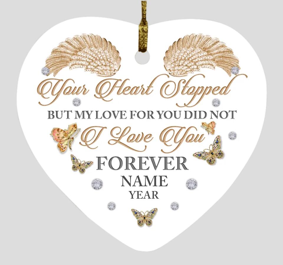 Custom Memorial Ornament For Lost Loved One Someone Your Heart Stopped Christmas Ornament M787