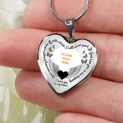 Personalized Memorial Heart Necklace Your Memory Is Keepsake Custom Memorial Gift M134A