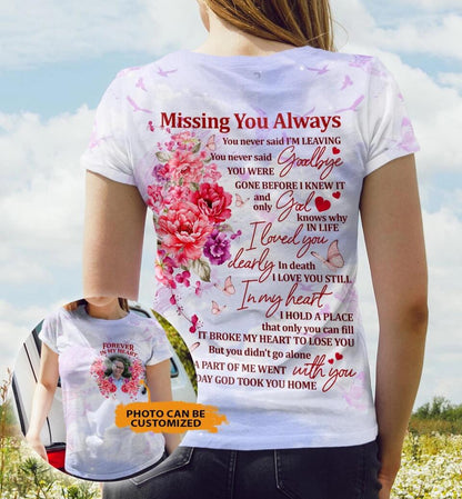 Personalized Memorial T-shirt Missing You Always Custom Memorial Gift M771