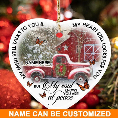 Custom Memorial Ornament My Mind Still Talks With You Christmas Ornament M795