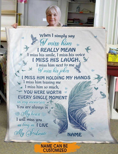 Personalized Memorial Blanket When I Simply Say Custom Memorial Gift M796