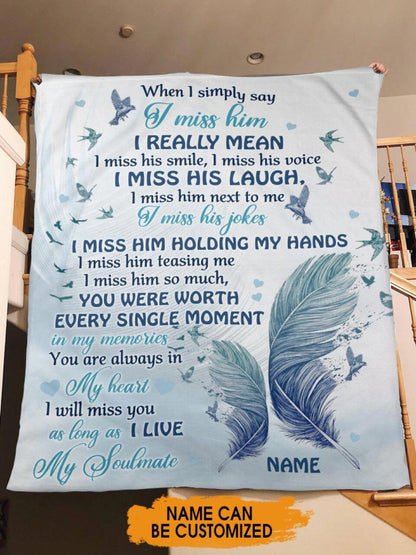 Personalized Memorial Blanket When I Simply Say Custom Memorial Gift M796