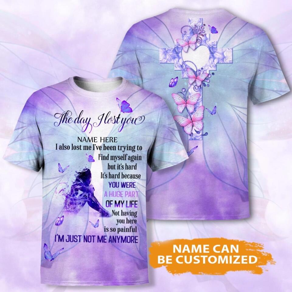 Personalized Memorial T-shirt The Day I Lost You Custom Memorial Gift M802