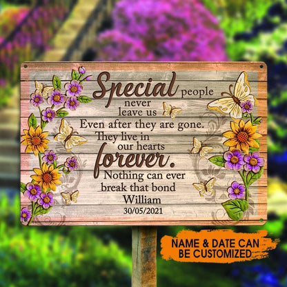 Personalized Memorial Metal Special People Never Leave Us Custom Metal Sign M814