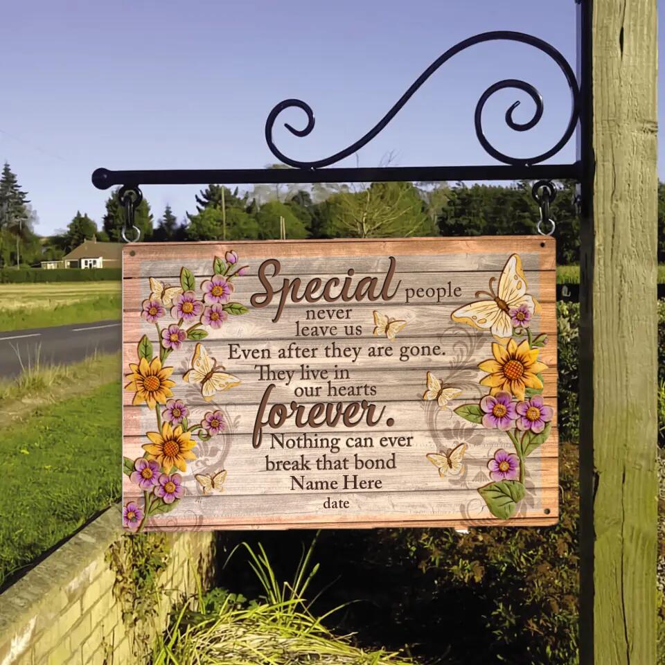 Personalized Memorial Metal Special People Never Leave Us Custom Metal Sign M814