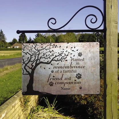 Personalized Memorial Metal Planted In Remmebrance Pert Custom Metal Sign M836