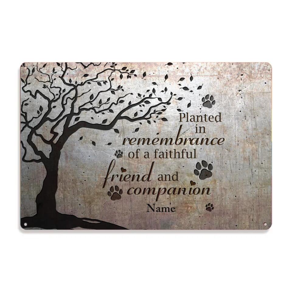 Personalized Memorial Metal Planted In Remmebrance Pert Custom Metal Sign M836