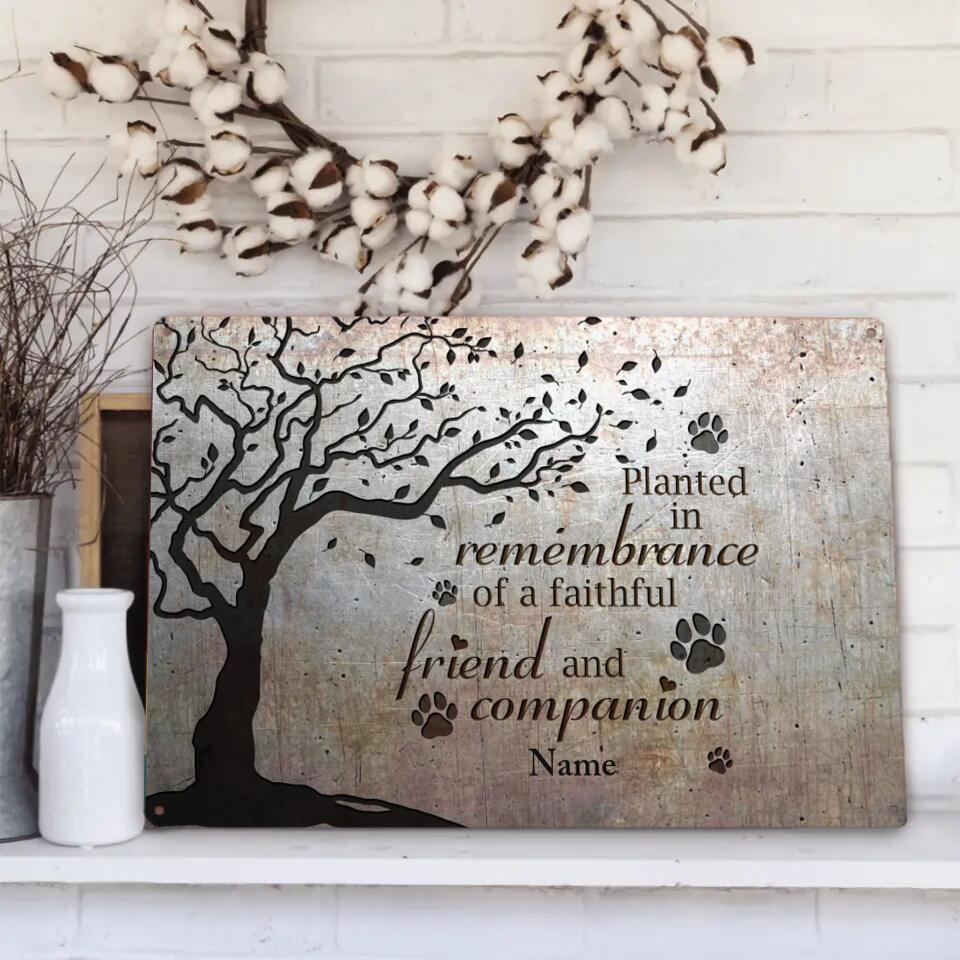 Personalized Memorial Metal Planted In Remmebrance Pert Custom Metal Sign M836