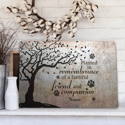 Personalized Memorial Metal Planted In Remmebrance Pert Custom Metal Sign M836