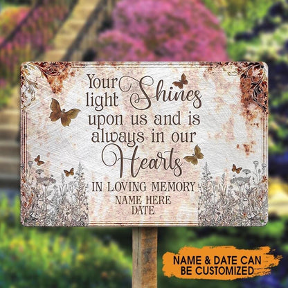 Personalized Memorial Metal Planted In Remmebrance Pert Custom Metal Sign M836