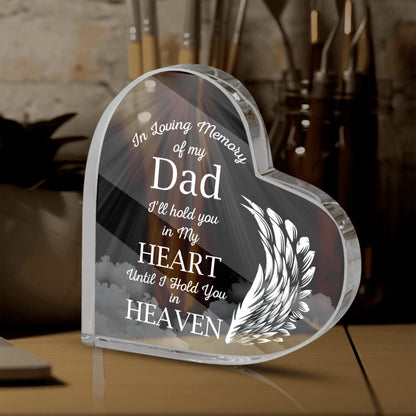 Personalized Memorial Heart Crystal Keepsake In Loving Memory Of Dad Son Mom Custom Memorial Gift M827
