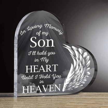 Personalized Memorial Heart Crystal Keepsake In Loving Memory Of Dad Son Mom Custom Memorial Gift M827