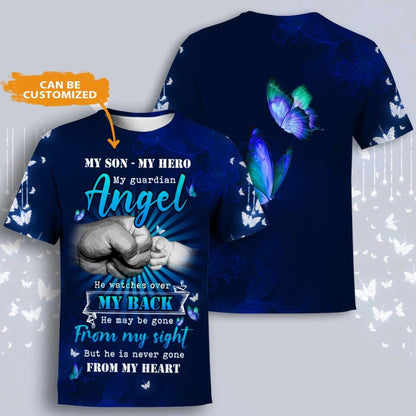 Personalized Memorial T-shirt My Guardian Angel Custom Memorial Gift M830