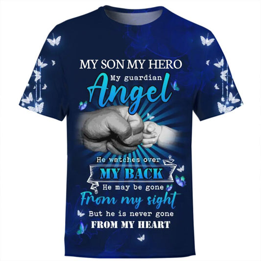 Personalized Memorial T-shirt My Guardian Angel Custom Memorial Gift M830