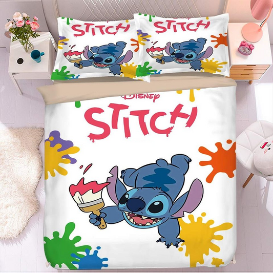 Lilo And Stitch Bedding Set Stitch And Water Color Duvet Covers Colorful Unique Gift