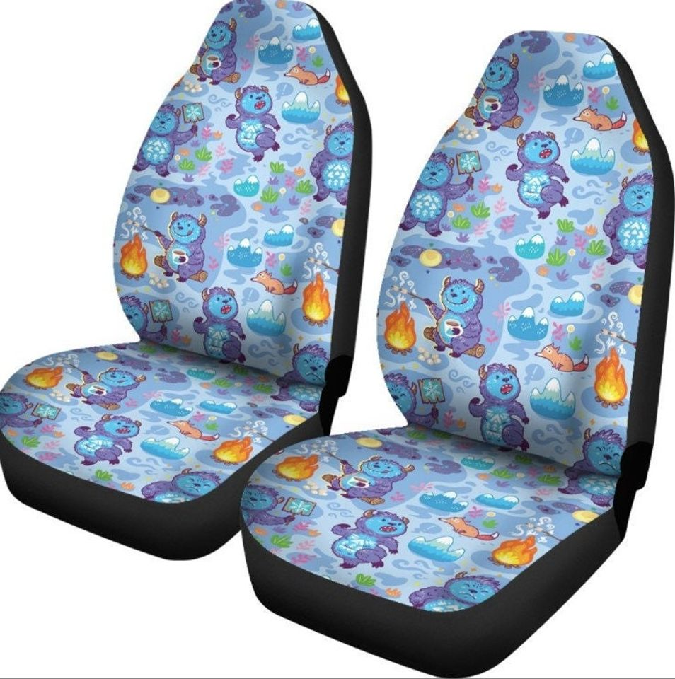 Bigfoot Car Seat Covers Chibi Bigfoot Pattern Seat Covers