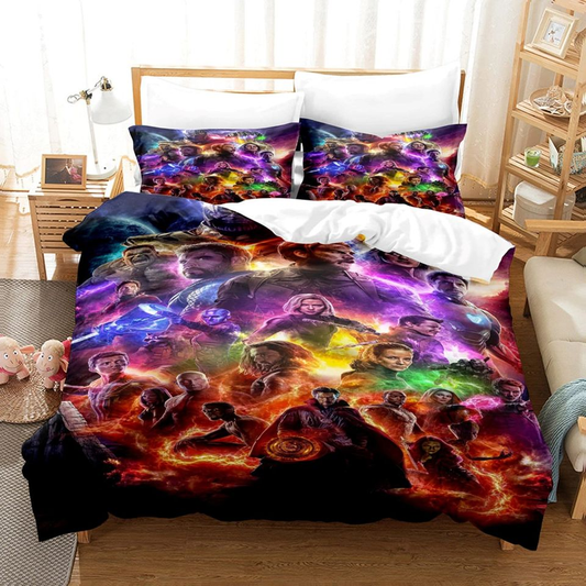 MV Bedding Set Avengers Superheroes Infinity Stones Colors Duvet Covers Colorful Unique Gift