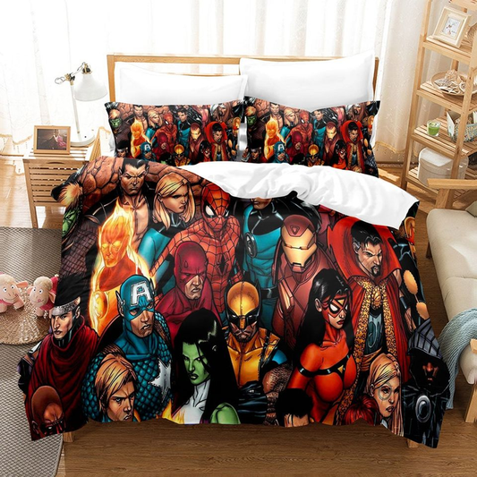 MV Bedding Set MV Characters Heroes From Comic Duvet Covers Colorful Unique Gift