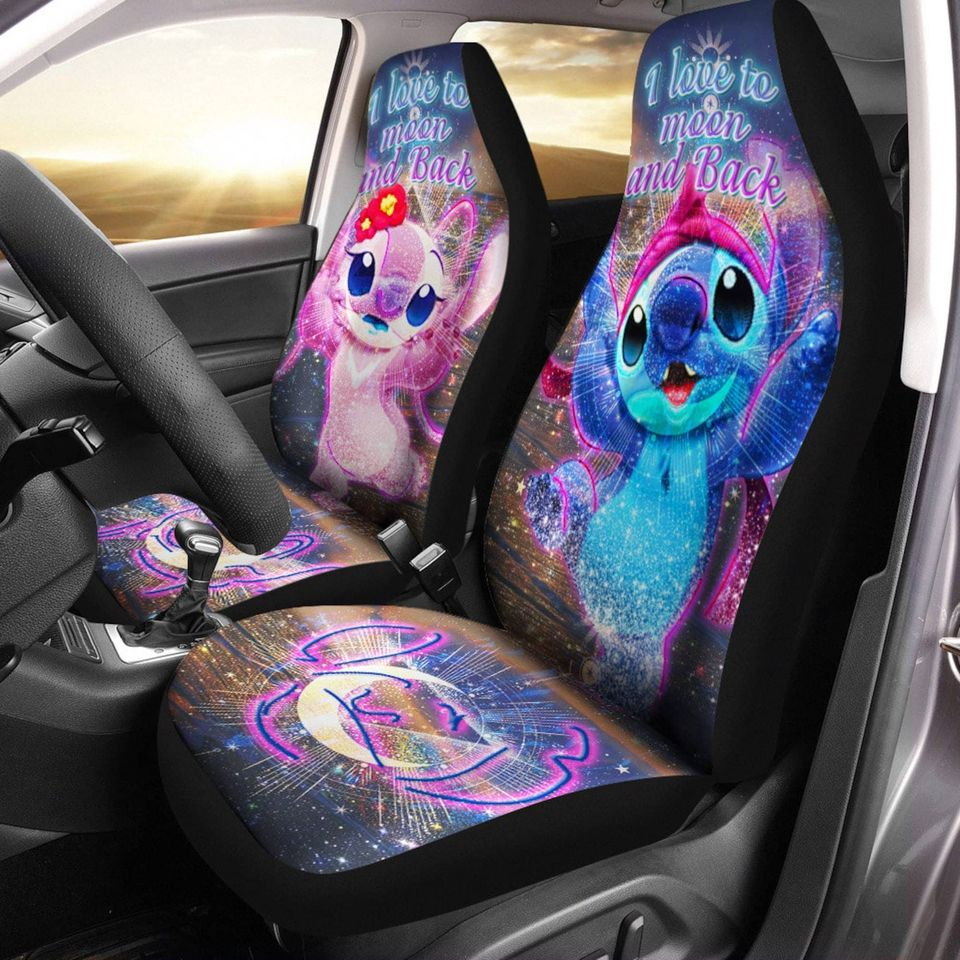 Stitch Car Seat Covers I Love To The Moon And Back Seat Covers