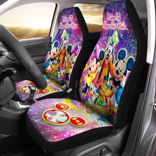 DN MM Car Seat Covers MM I Love To Moon And Back Seat Covers