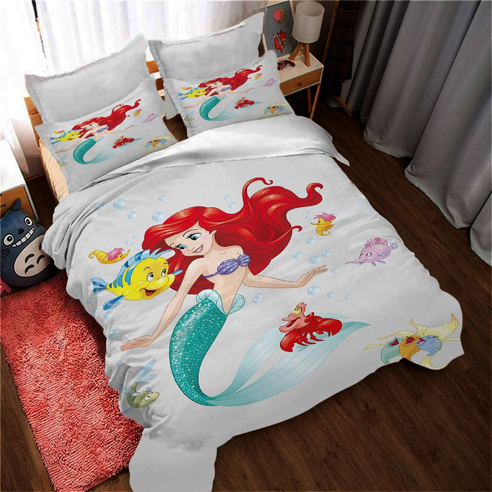 Little Mermaid Bedding Set DN The Little Mermaid and Friends Duvet Covers White Unique Gift