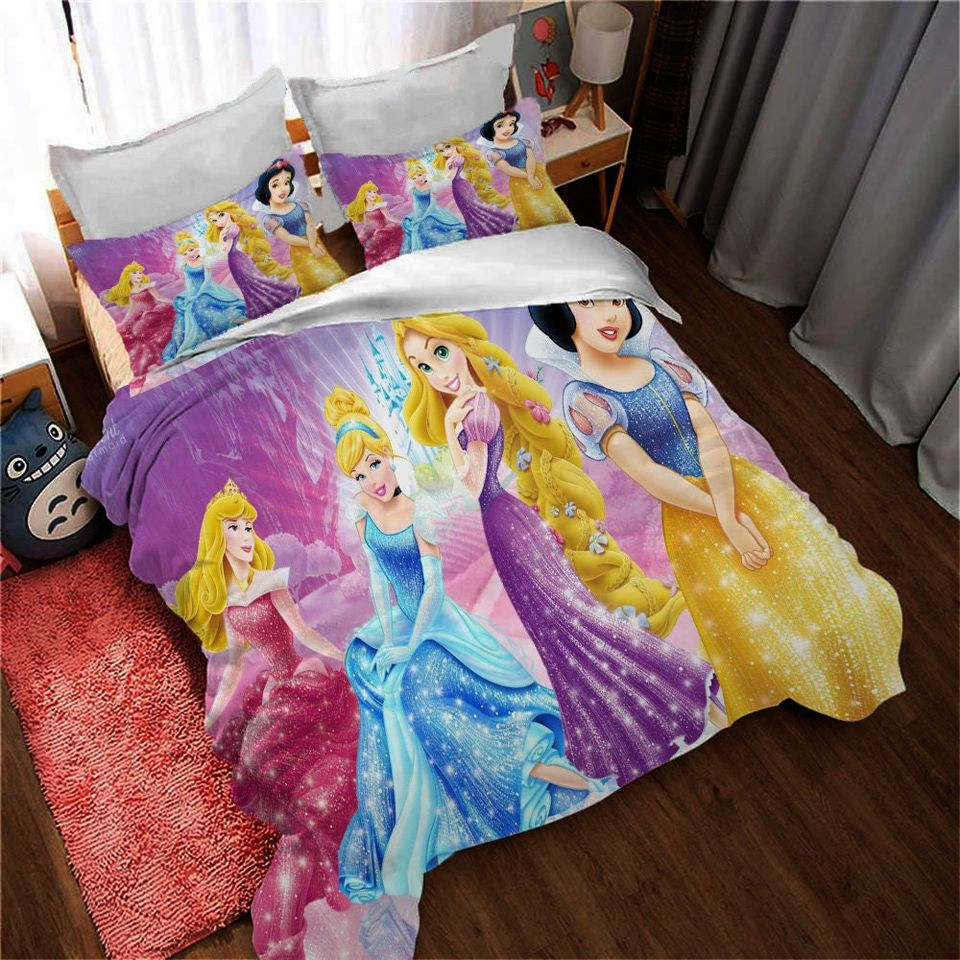 DN Bedding Set Rapunzel Snow White Cinderella Aurora Duvet Covers Colo ...