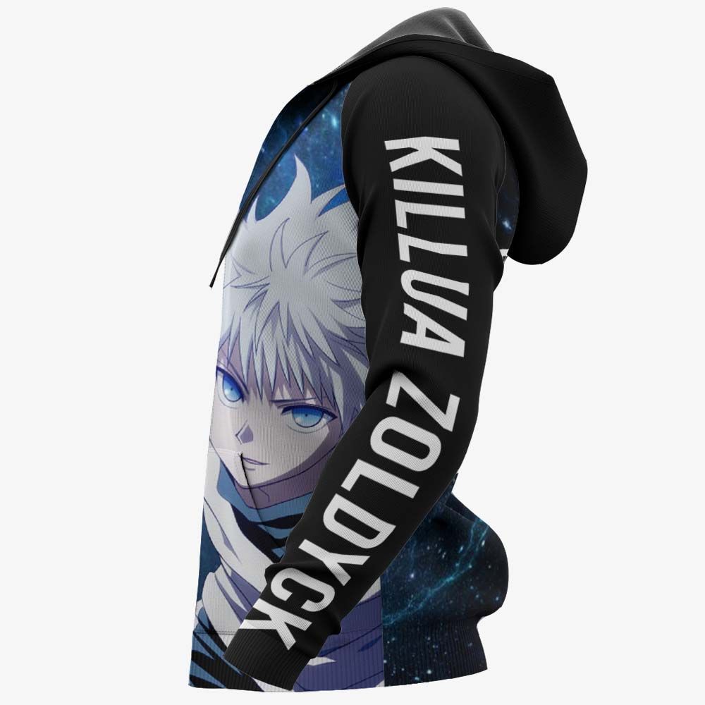 Hunter X Hunter Hoodie Killua Zoldyck XX Lighting Skill Black Blue Hoodie Adult Full Print Hunter Hunter Merch