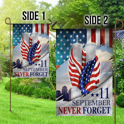 Patriot Day Garden Flag September 11th Flag September 11th Never Forget World Trade Center House Flag