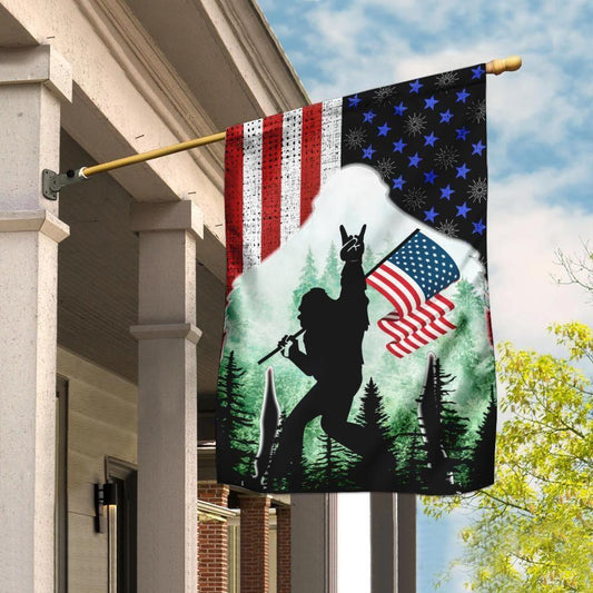 Unifinz 4th Of July Flags Bigfoot Peace Sign Celebration Fourth Of July Flags 4th Of July Garden Flag Independence Day's Gift 2022