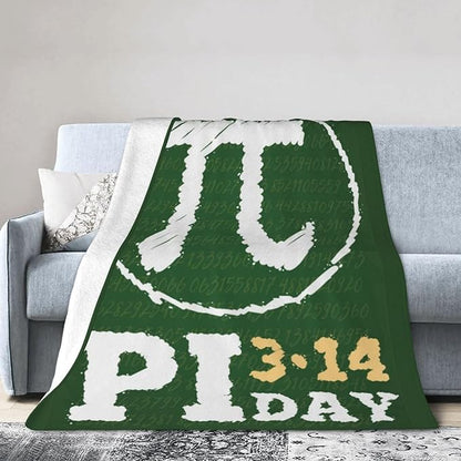 Pi Blanket Pi Day 314 Mathematic Number Pattern Blanket Green White