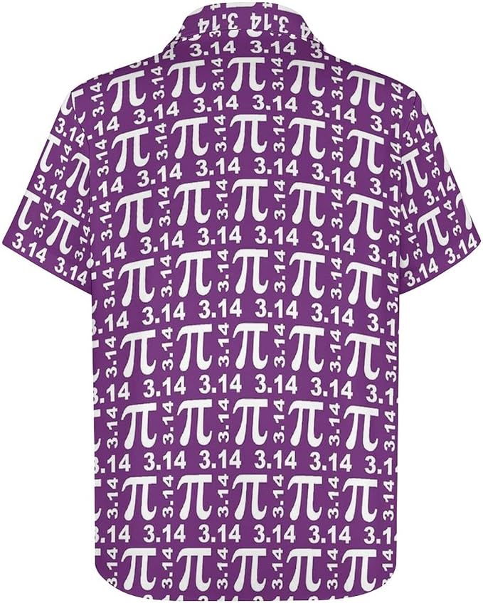 Pi Hawaii Shirt Pi Digits 314 Pattern Aloha Shirt Purple Unisex