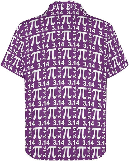 Pi Hawaii Shirt Pi Digits 314 Pattern Aloha Shirt Purple Unisex