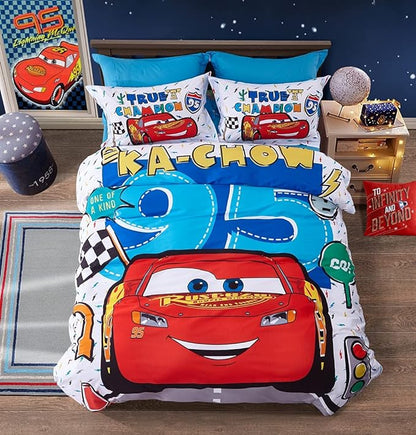 Cars Bedding Set DN McQueen Kachow True Champion Duvet Covers Colorful Unique Gift