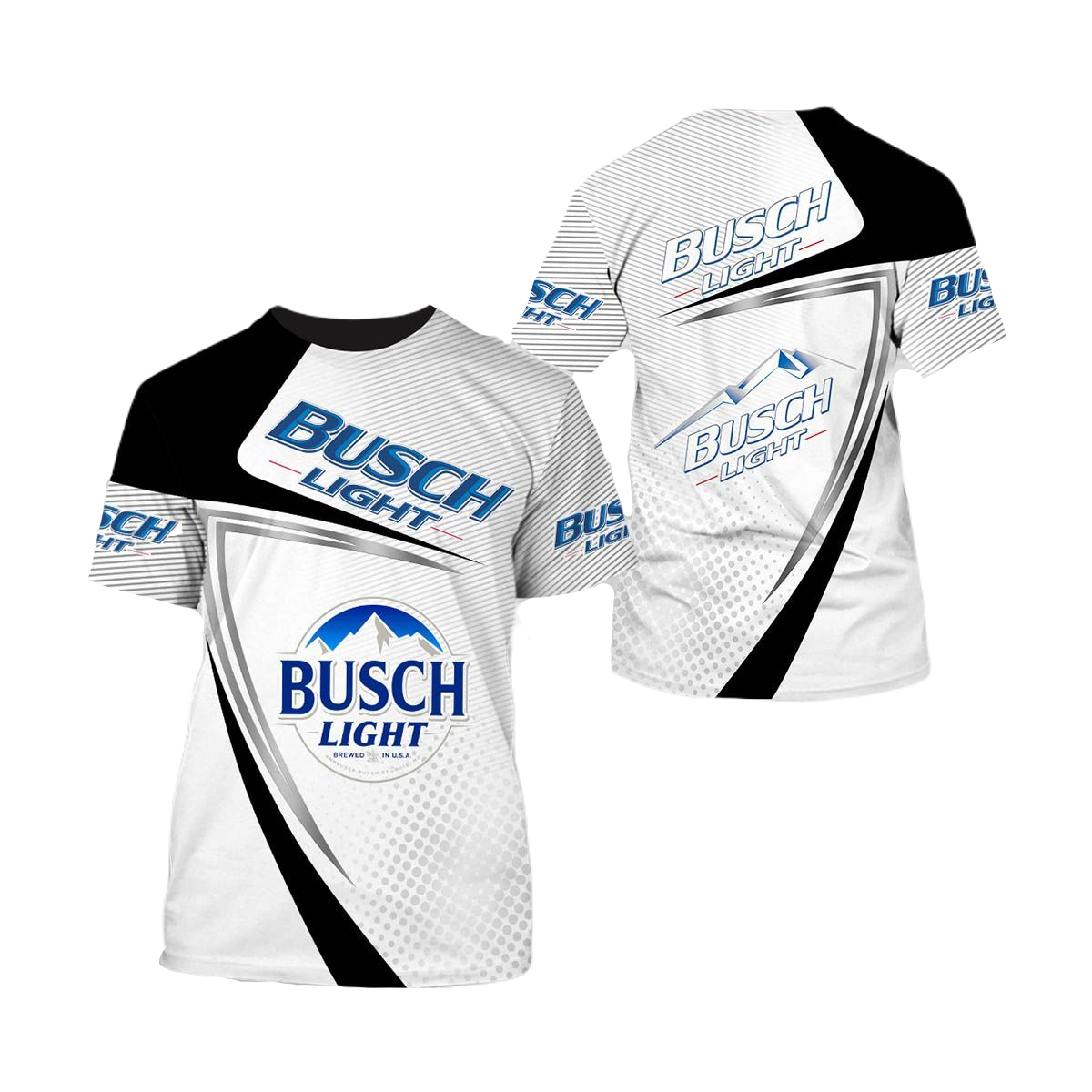 Busch Light Hoodie Busch Light Logo Name T-shirt White Unisex