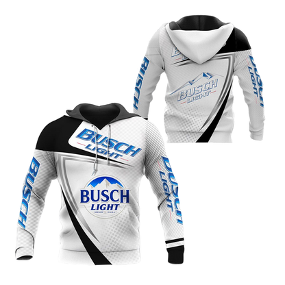 Busch Light Hoodie Busch Light Logo Name T-shirt White Unisex