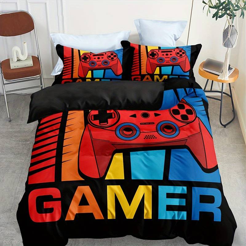 Game Bedding Set Video Game Console Gamer Duvet Covers Colorful Unique Gift