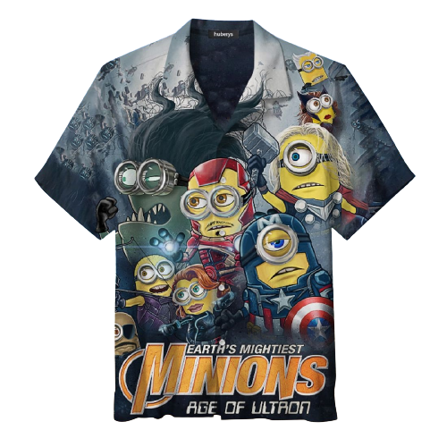 Unifinz Minions Hawaiian Shirt Hero Minions Earth Mightiest Minions Age Of Ultron Hawaii Shirt Minions Aloha Shirt 2023