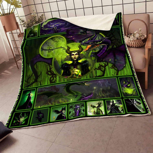 DN Blanket Maleficient Villain Green Blanket