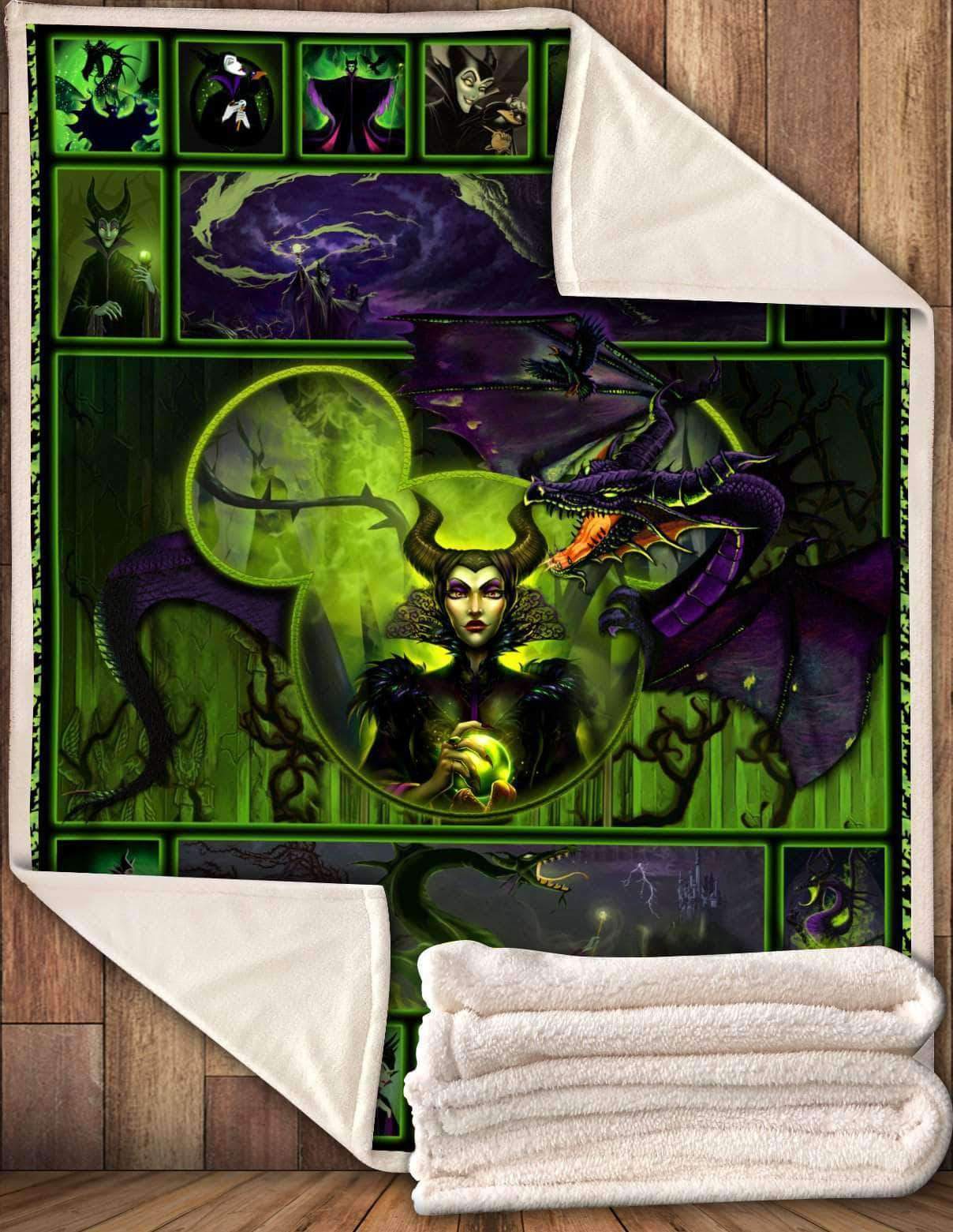 DN Blanket Maleficient Villain Green Blanket