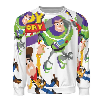 Toy Story Sweatshirt 8Bit Woody And Buzz Lightyear Sweatshirt Colorful Unisex