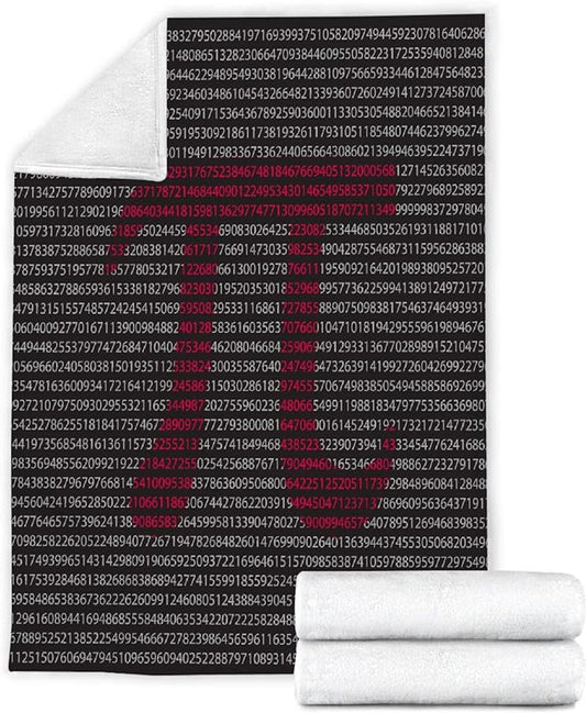 Pi Blanket Math Pi Symbol Number Pattern Blanket Black