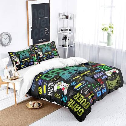 Game Bedding Set Game Over And Bonus Game Duvet Covers Colorful Unique Gift