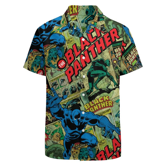 Black Panther Hawaii Shirt MV Black Panther Comic Book Aloha Shirt Colorful Unisex Adults New Release