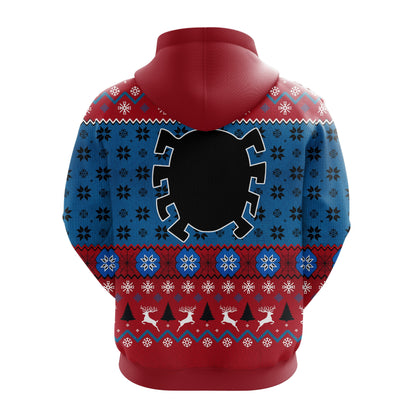 Spider Man Christmas Hoodie Spider Christmas Patterns Blue Red Hoodie