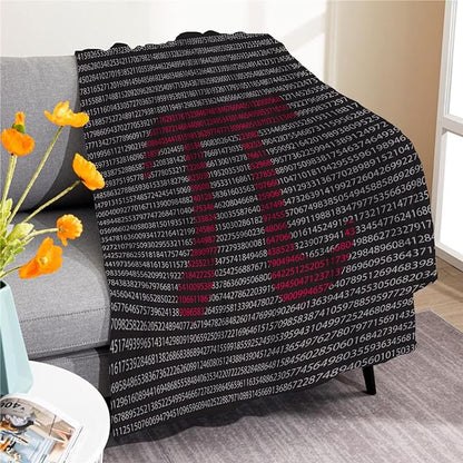 Pi Blanket Math Pi Symbol Number Pattern Blanket Black