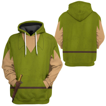 DN Hoodie Peter Pan Costume T-shirt Sweatshirt Green Unisex Adults New Release