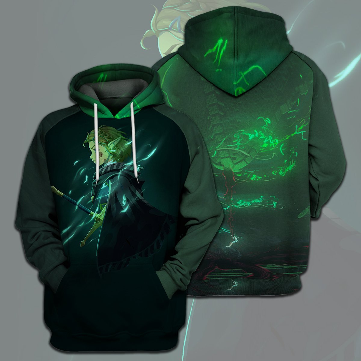 Unifinz Legend Of Zelda Shirt Zelda Breath Of The Wild Green T-shirt Legend Of Zelda Hoodie 2022